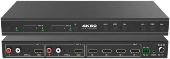 DVDO Matrix 42SS MV 4K 4x2 Seamless HDMI Matrix Switcher with Multiview