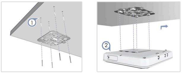 Edge-core EAP112 Wi-Fi 6 IoT Gateway User Guide - Mounting on a Ceiling Without T-Bars