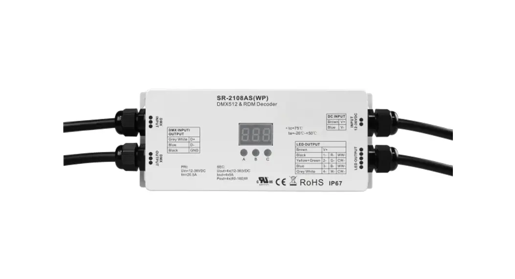 SRAM DMX512 RDM Enabled Waterproof Decoder - Featured Image