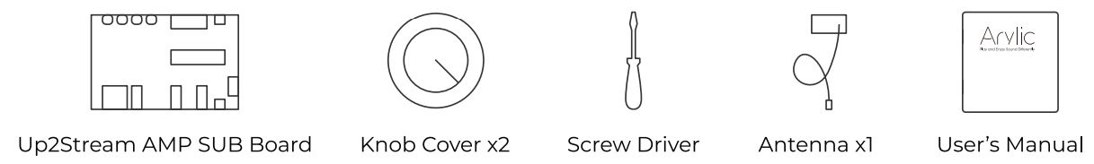 Up2Stream Bluetooth 5.0 2.1 Channel Power User Manual - What's in the box