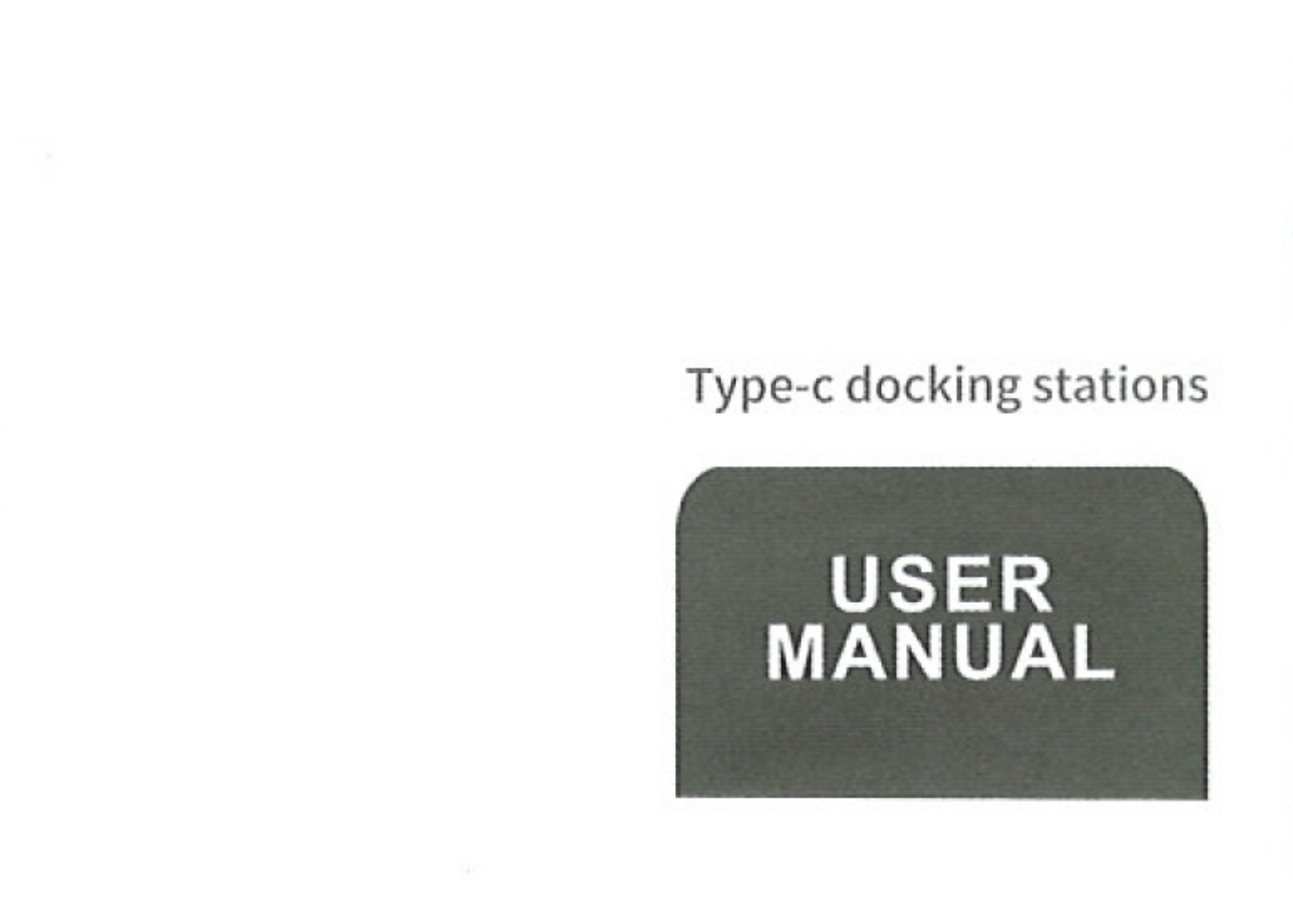 bimel BA-DCK-UC10 Type-C Multifunctional Docking Station User Manual