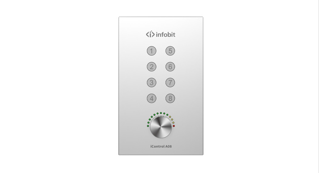 infobit iControl A08 8 Button Dante Audio Controller - Featured Image