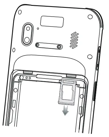 3nStar NuStar65 Portable Data Collector - Remove the SD or SIM card drawer from the device.