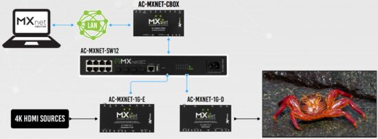 AVPro edge AC MXNET CBOx MXNet Control Box - CONNECTION DIAGRAM