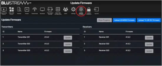 BLUSTREAM ACM200 Multicast Advanced Control Module - Update Firmware