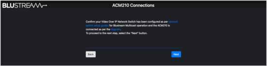 BLUSTREAM ACM200 Multicast Advanced Control Module - set up