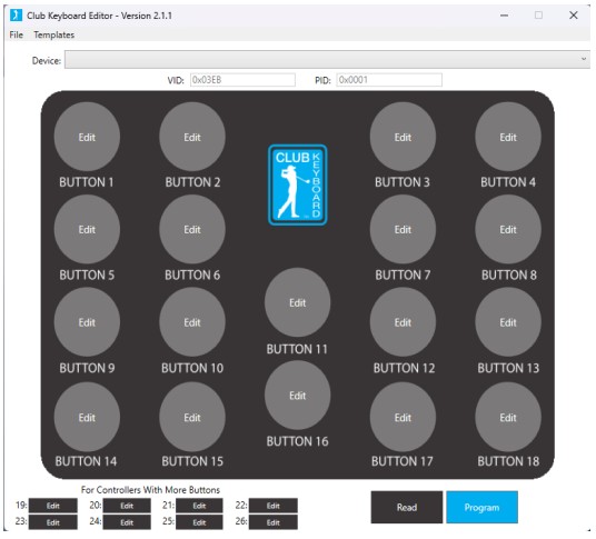 Club Keyboard Editor - Keyboard Editor