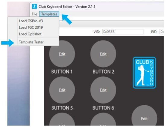 Club Keyboard Editor - tester tool in the editor
