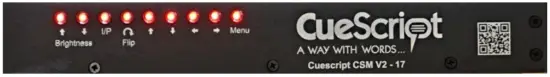 CueScript CSM17-19 Next Generation On Camera Prompter Displays - Control Panel