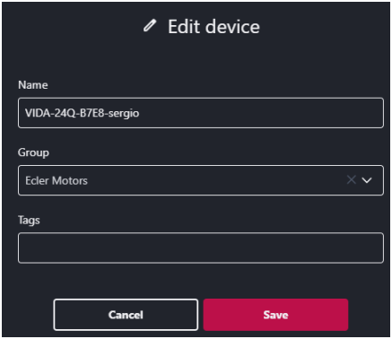 EclerCLOUD Remote Monitoring and Control Platform - Edit