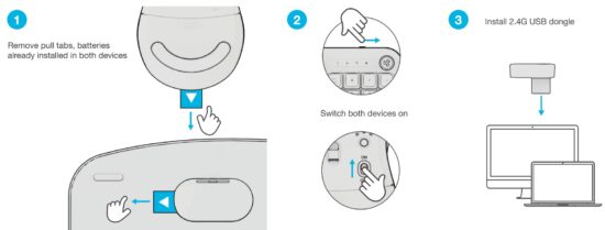 JLAB FLOWKB Flow Mouse and Keyboard - CONNECT WITH DONGLE 1