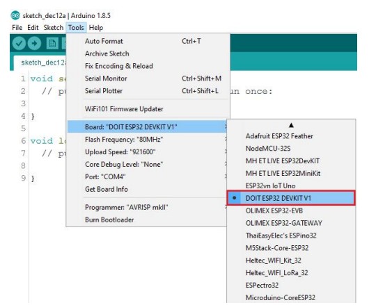 LAFVIN ESP32 Basic Starter Kit - Uploading the Code