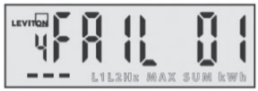 LEVITON MMT02 Mini Meter MMU Multiple Meter Units - Failure code
