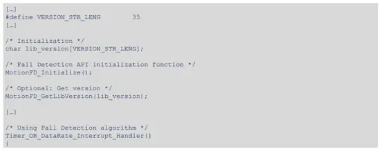 ST X CUBE MEMS1 MotionFD Real Time Fall Detection Library- Demo code1
