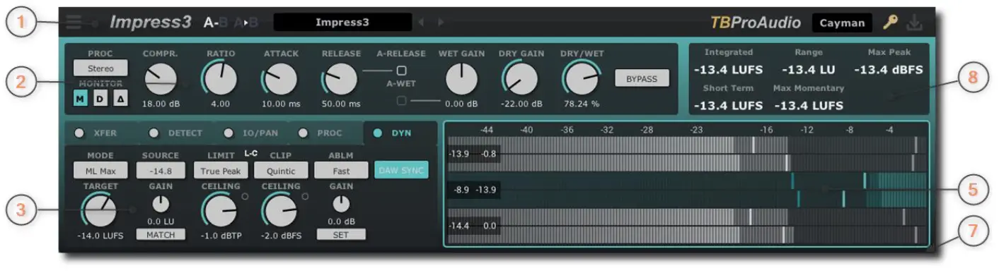 TBProAudio Impress3 Compressor Effect Plugin - Overview