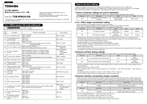 TOSHIBA-MCA1V-E-Multi-Function-Sensor-