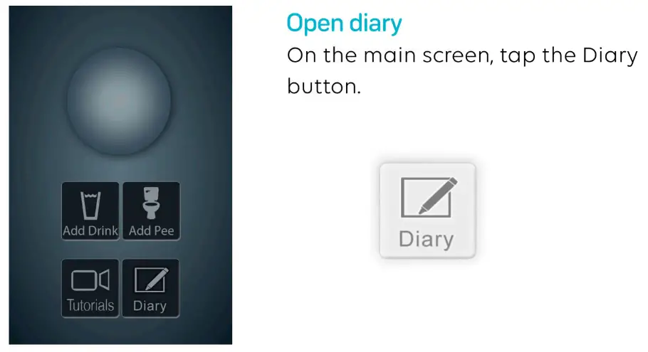iUFlow App - open diary