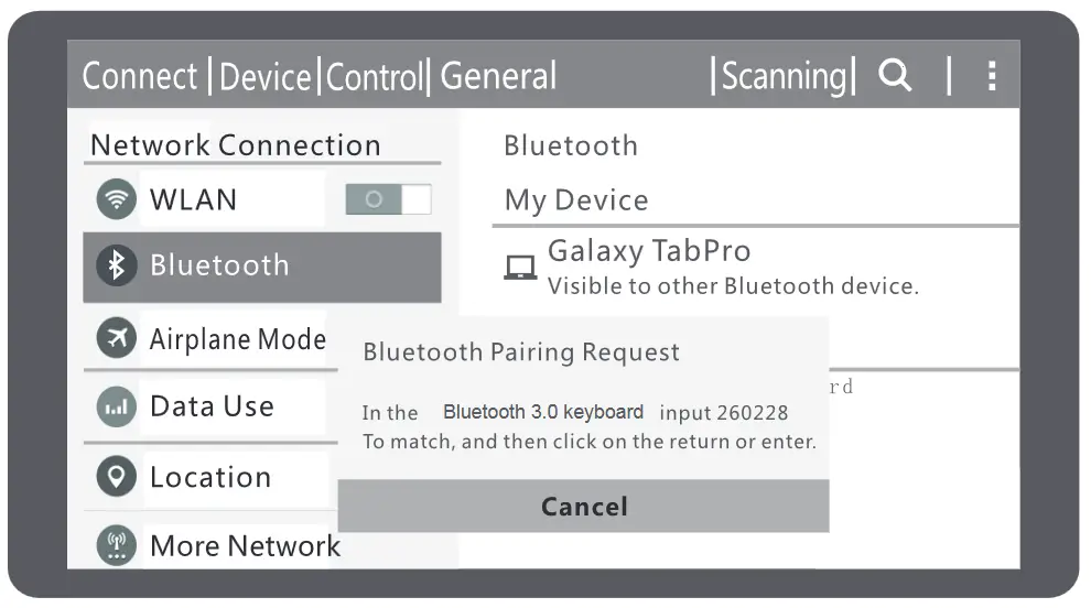 imoshion Wireless Bluetooth Keyboard - device might ask permission to pair, click “pair