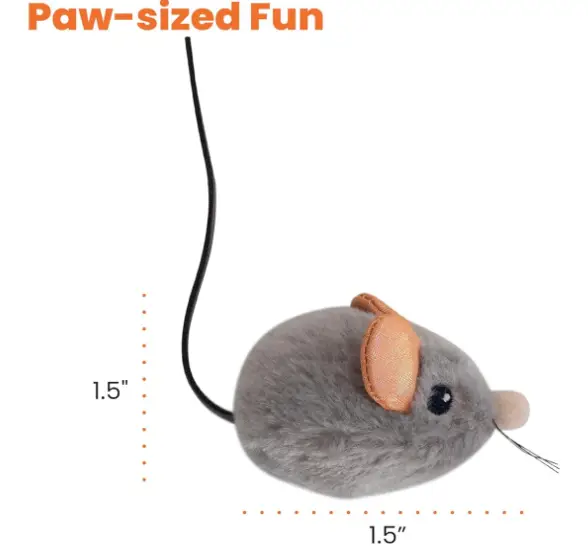 Catstages-70377-Squeak-Mouse-Plush-Catnip-Cat-Toy-size