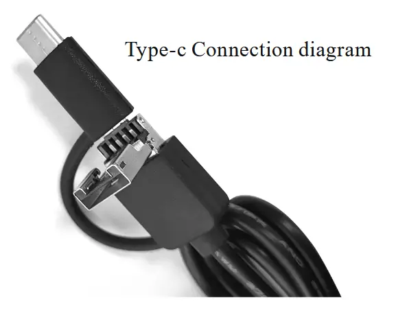 Edis AV USB 3 In 1 and 2 In 1 Portable Type-C USB Microscope - Type-c Connection diagram