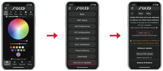GLEDOPTO ESP32 WLED Digital LED Controller - APP Reset