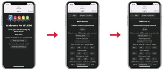 GLEDOPTO ESP32 WLED Digital LED Controller - WiFi account and password