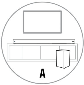 JVC TH-E754B 3.1.2 Channel Soundbar with Wireless Subwoofer - PLACEMENT AND MOUNTING