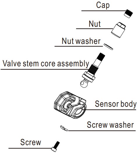 LAUNCH LTB Programming Free Bluetooth Tire Pressure Sensor - Components & Controls