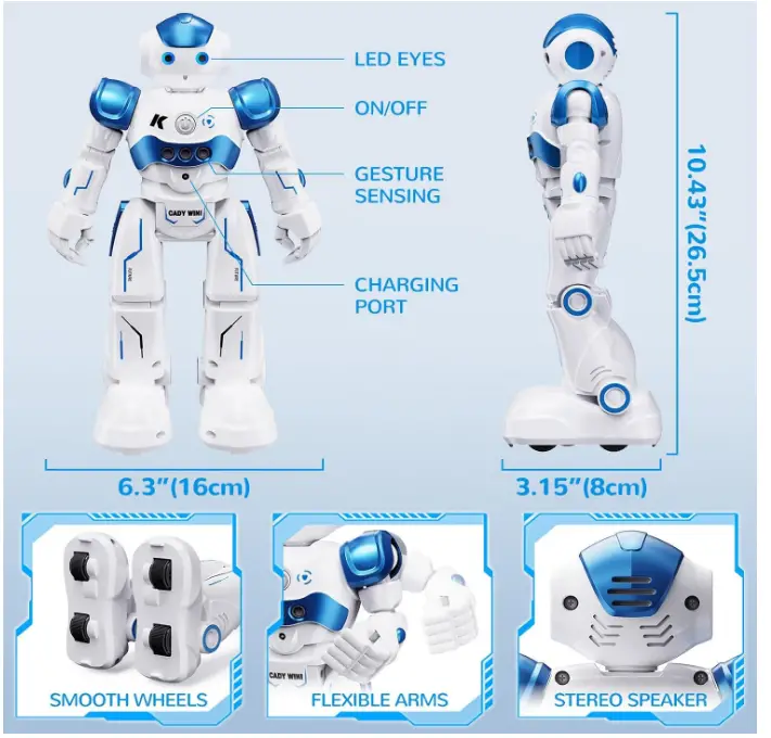 SGILE-SHJ-2001-Programmable-Rechargeable-Remote-Control-Robot-features