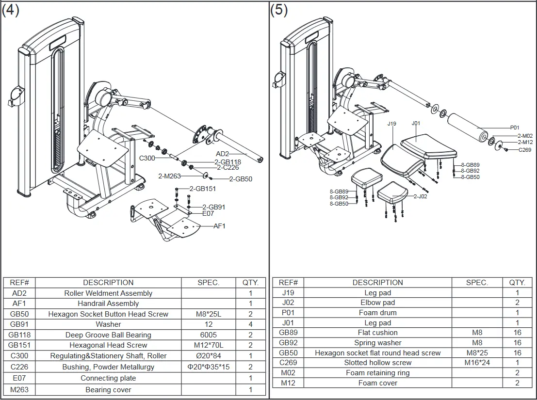 TOORX PLX 4300 Pin Loaded Horizontal Leg Curl - Assemble User Frame