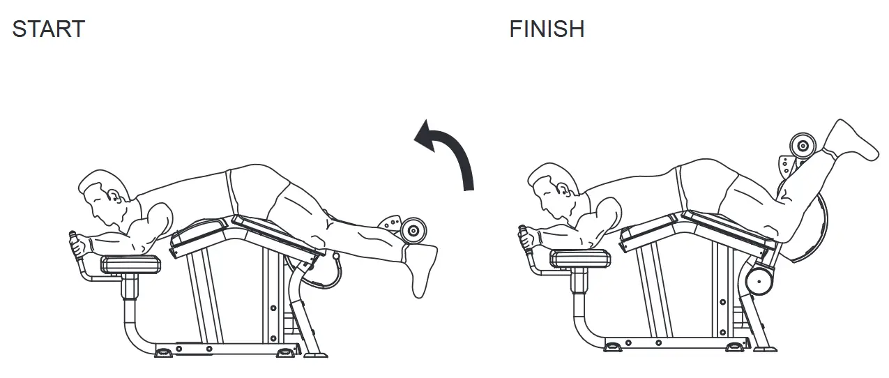 TOORX PLX 4300 Pin Loaded Horizontal Leg Curl - USAGE GUIDANCE