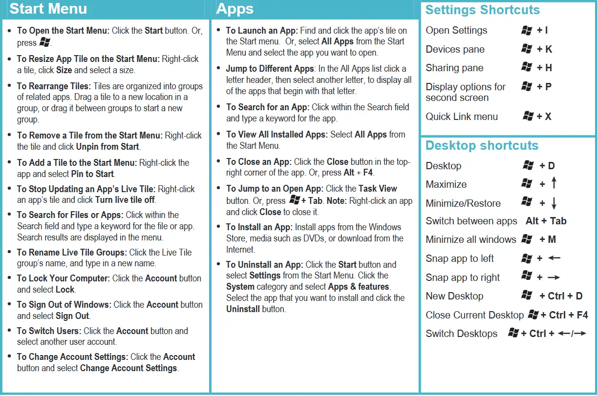 V1001 55 inch Touch Screen Computer Kiosk - Windows 10 Reference Guide