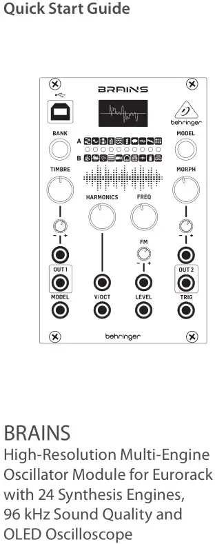 behringer V 5.0 High Resolution Multi Engine Oscillator Module User Guide