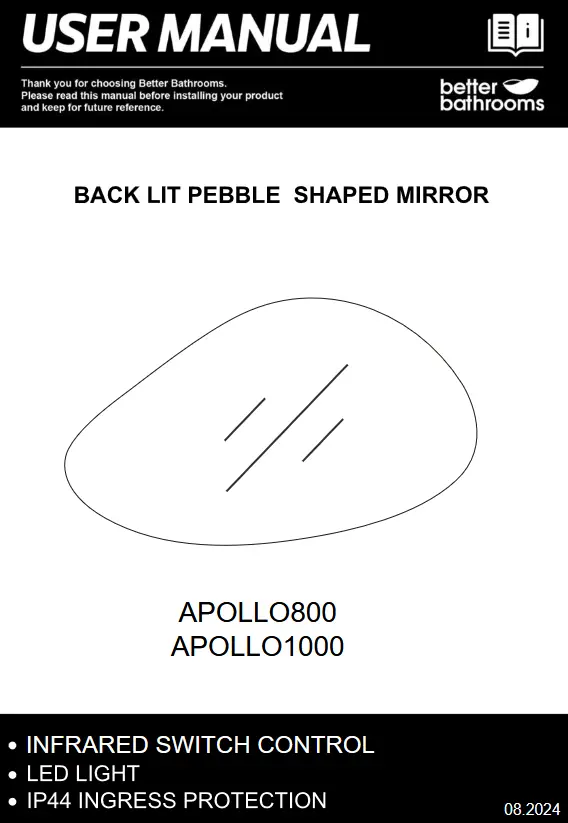 better bathrooms APOLLO800 Infrared Switch Control - front page