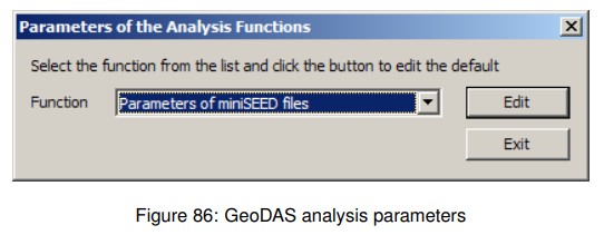 elaGMS Series GeoSIG Recorders - GeoDAS analysis parameters