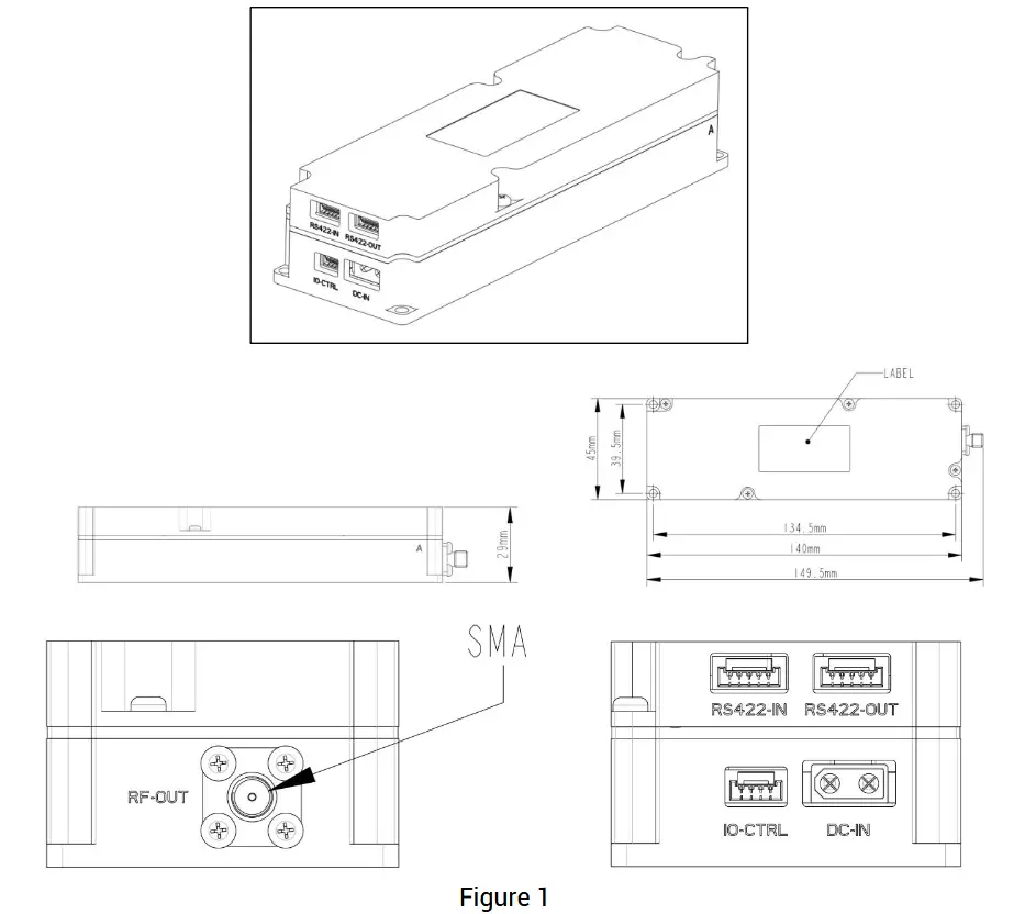iSecus SDR Counter UAV Digital Module - Appearance and Dimensions