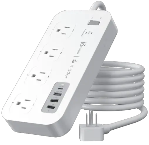 j5create JSPAC4430 Matter Enabled Smart Plug Power Strip