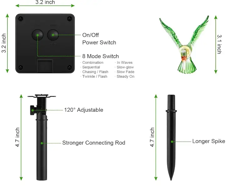 Brightown-Hummingbird-Solar-String-Light-product-overview