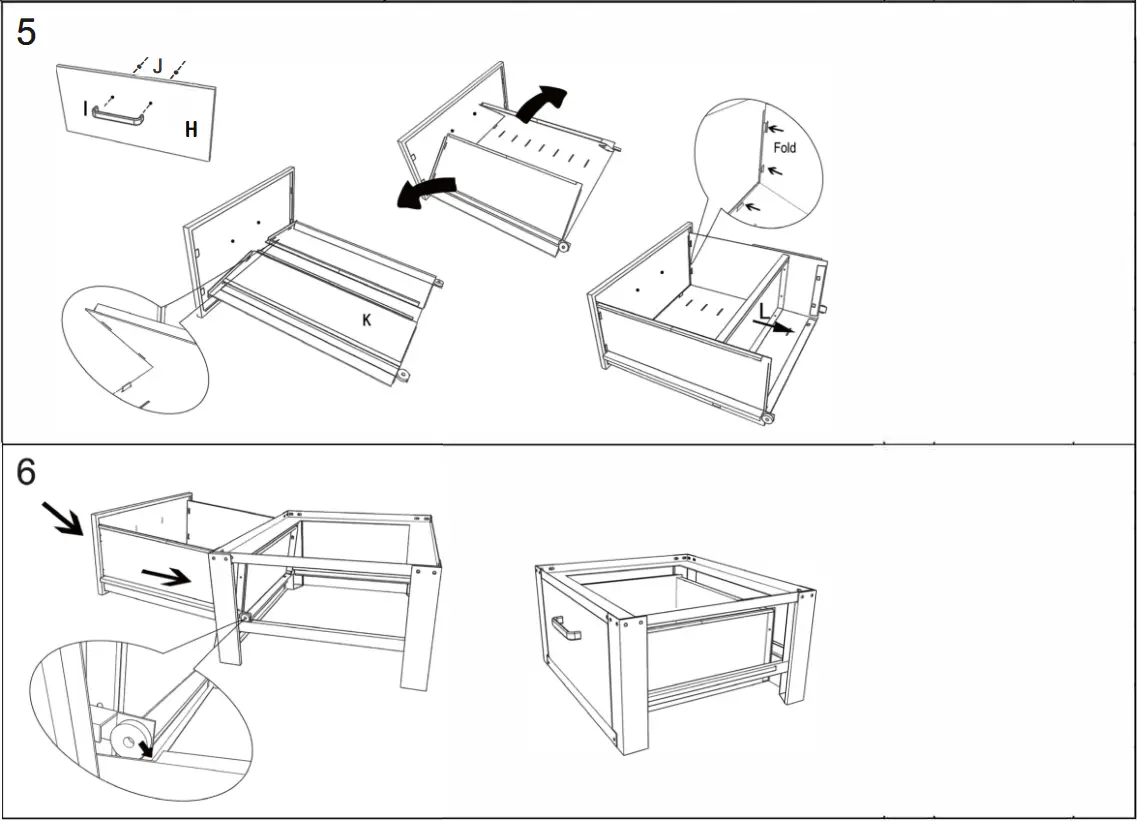 ML-DESIGN ML-699 Washing Machine Stand - Assembly instructions
