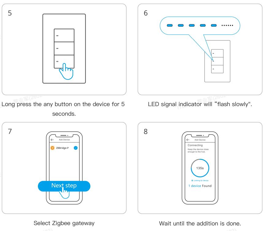SONOFF ZBM5-1C-120W Zigbee Smart Wall Switch User Manual - Scan QR Code to Add the Device