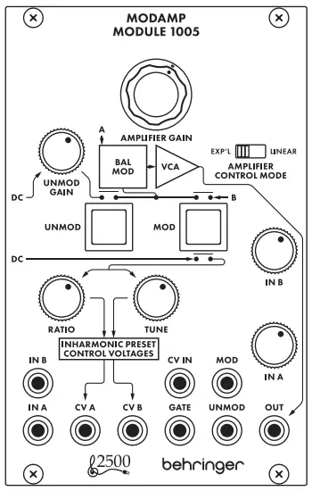 behringer MODAMP MODULE 1005 Ring Modulator and VCA Module for Eurorack