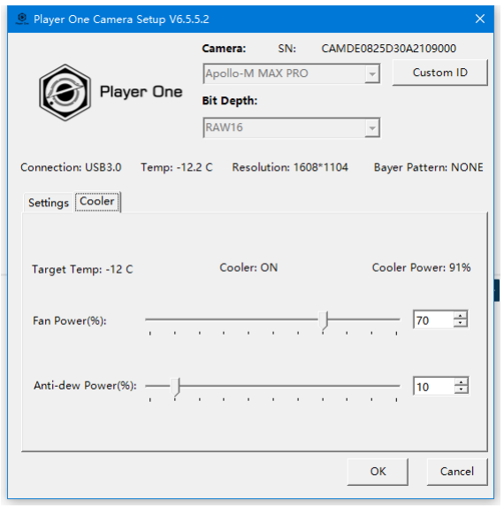 Player One 428M MAX Pro USB3.0 Mono Cooled Camera Instruction Manual
