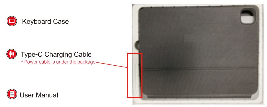 Edaiser B0D7S3GPR4 Magic Keyboard for Apple iPad User Manual - Accessory include