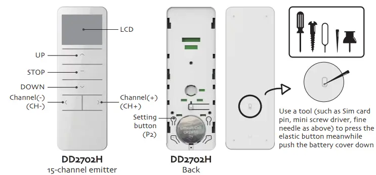 HUIYEETEX-DD2702H-Programming-Multi-Channel-Remote-Control-FIG-1