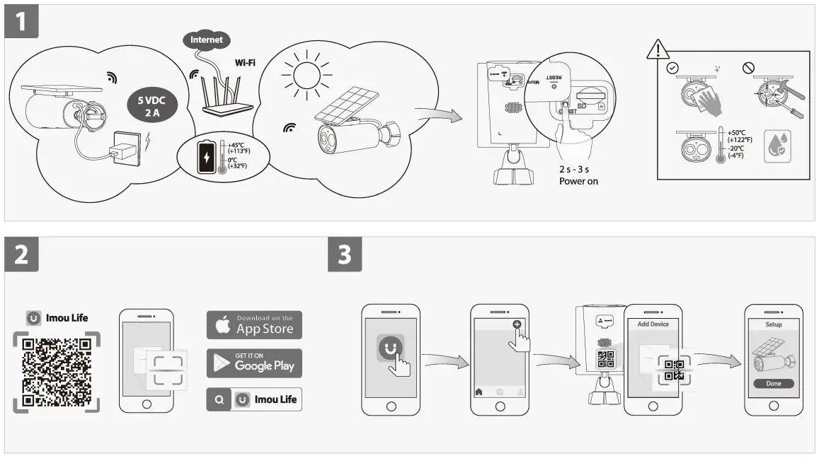 Imou 3C Cell All in One Security Camera User Guide - How to use