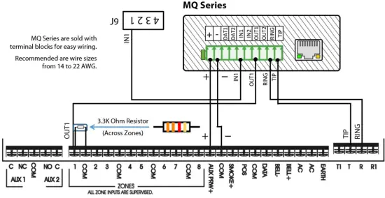 Interlogix NX-8E Cellular Communicators and Programming the Panel - Wiring 4