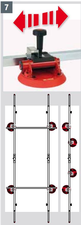 MONTOLIT 300-70SL-MOB Modular Handling System For Slabs Installation Guide - Adjust the guides and suction cups