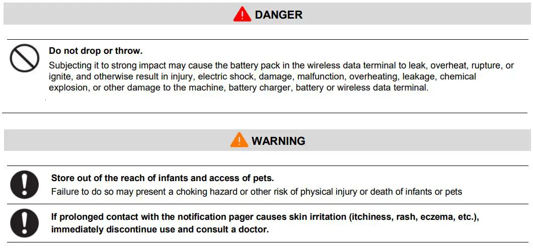 SoftBank H651-62M2 Wireless Data Terminal Instruction Manual - Handling the wireless data terminal