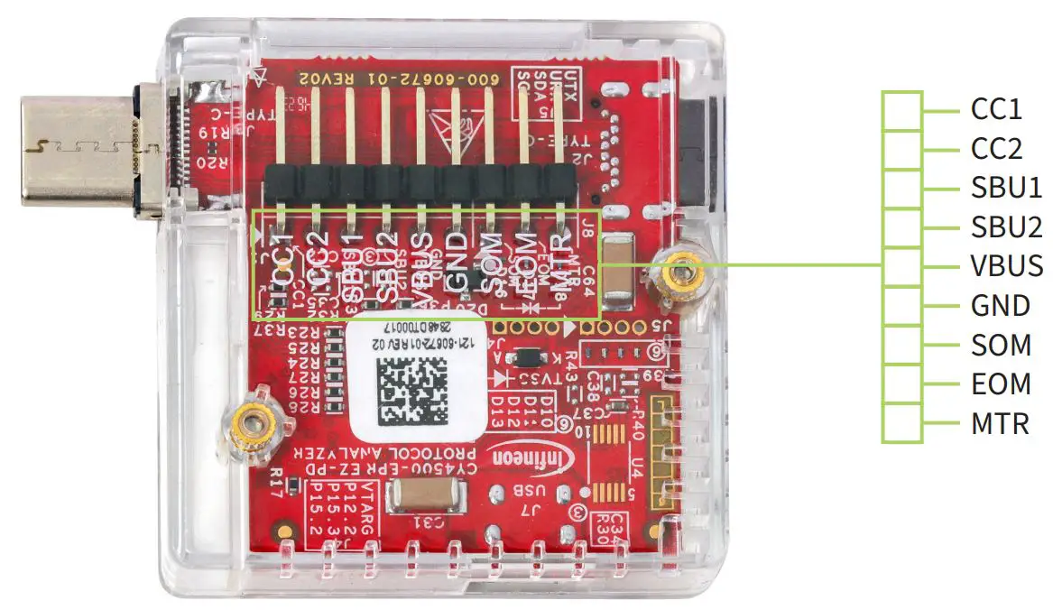 infineon CY4500-EPR EZ-PD Protocol Analyzer User Guide - bottom view