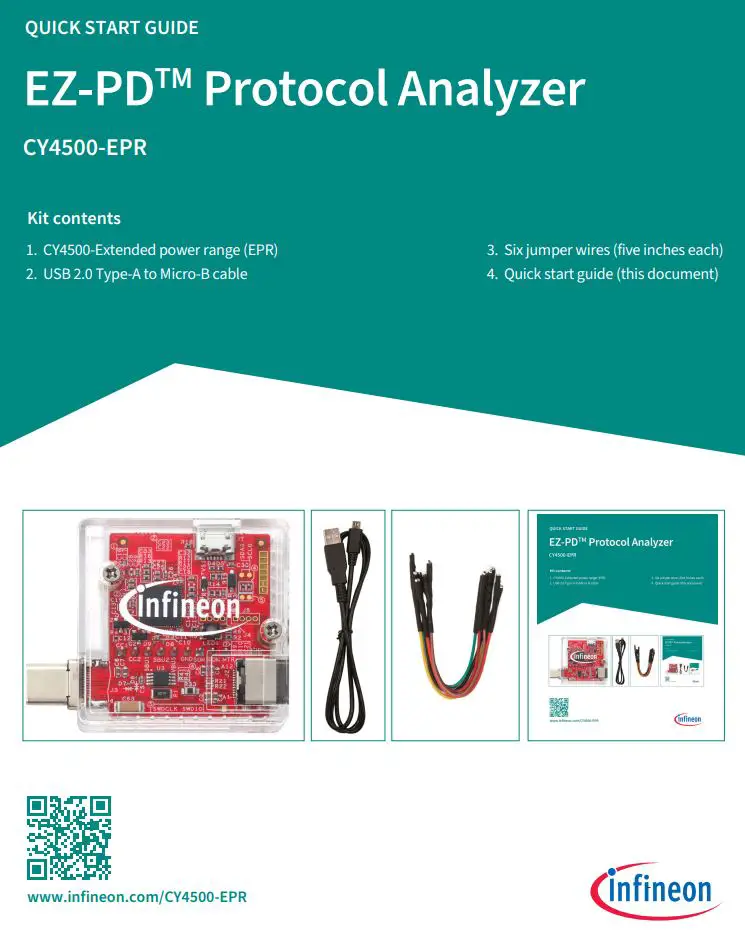 infineon CY4500-EPR EZ-PD Protocol Analyzer User Guide